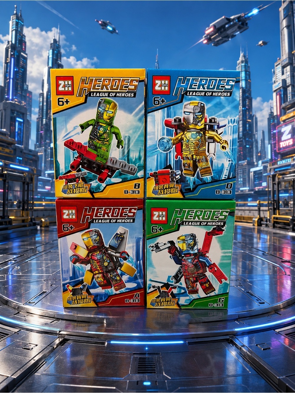 4 sets of legos (4 boxes)